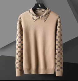 Mens Sweater brand fashion business casual solid Colour V-neck Luxury Loose Knitwear Tops men cardigan coats/S-3XL
