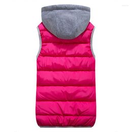 Women's Vests Women's Student 2022 Vest Ladies Spring Autumn Fashion Female Short Hooded Coats Down Cotton Winter Plus Size Women