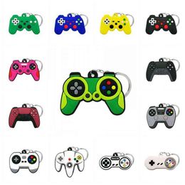 Keychains 20PCS PVC key chains Personalised game machine key rings mini cartoon Gamepad Joystick fit boy schoolbag trinket birthday gifts T220909