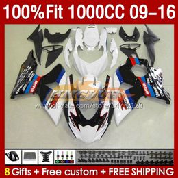 Injection Fairings For SUZUKI GSXR-1000 K9 GSXR 1000 CC 151No.9 GSXR1000 09 10 11 12 13 14 15 16 1000CC 2009 2010 2011 2012 2013 2014 2015 2016 OEM Fairing glossy white blk