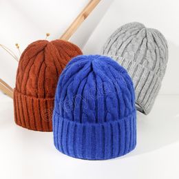 Winter Hats for Women Beanies Skullies Knitted Hats Women's Hat Solid Thick Dome Big Flexible Bonnet Gorras Para Mujer