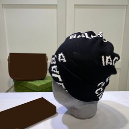 Beanie/Skull Caps knitted hat designer beanie fashion luxury letter printed beanies cashmere warm windproof baseball cap multi hats men women street style caps w