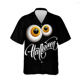 Men's Casual Shirts Jumeast 3D Halloween Festival Clothing Men Shirt Costume Breathable Streetwear For Single-breasted Blouses