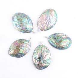 Pendant Necklaces Trendy New Zealand Mother Of Pearl Abalone Shell Pendant Charm Beads Oval American Weddings Jewellery Fashio Sexyhanz Dhdvj