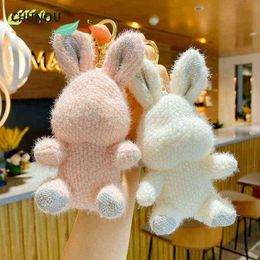 Keychains CHUNOU Plush Cute Keychain Dream Rabbit Key Pendant Girlfriends Schoolbag Doll Car Key Chain for Girlfriend To Send Baby T220909