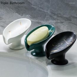 Soap Dishes 1pc Light Luxury Ceramic Portable Dish Kitchen Bathroom Accessories Drain Holder Storage Display Box Wedding Gift