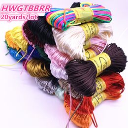 20yards/lot 1.5mm Chinese Knot Line Silk Satin Cords Nylon Cord DIY String Necklace Bracelets