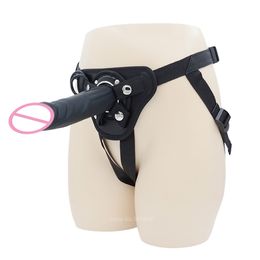 Beauty Items Strapon Dildo Penis Realistic Strap on for Women Lesbian Adjustable Pants with Rings Harness Belt sexy Toys Erotica and