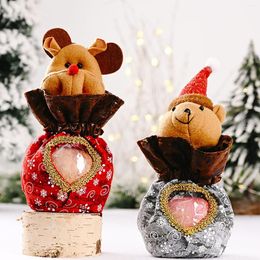 Christmas Decorations Top Selling Bags Transparent Plush Navidad Xmas Gift Holiday Party Supplies