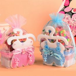 Gift Wrap 12pcs Baby Shower Candy Gift Bags Event Party Supplies Decoration Cute Kid Paper Baptism Favors Gift Sweet Birthday Bag 220913