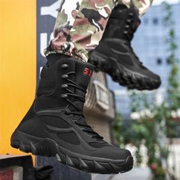 Boots Mens Fashion Military Combat Motocycle Ankle Tactical Army Male Shoes Work Safety 220913