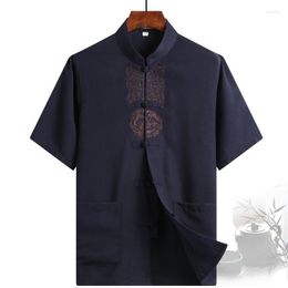 Ethnic Clothing Men Chinese Style Hanfu For Tops Traditional Shirt Man Wushu Trousers Short Oriental Fashion ClothingEthnic EthnicEthnic