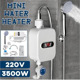 3500W Instant Electric Water Heater 3S Heating Bathroom Kitchen Tankless Water Heater Temperature Display Heating Shower