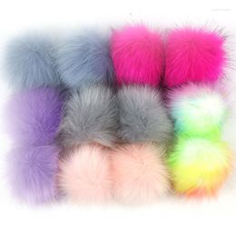 Berets Multicolor False Hairball Hat Ball Pom Handmade DIY Artificial Wool Wholesale Cap Accessories Faux Fur PomPom