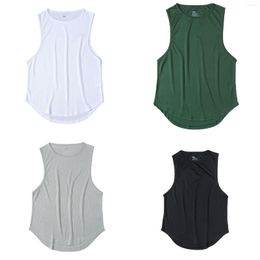 Men's Tank Tops 2022 Summer Men Sports Top Sleeveless Round Neck Casual Tanks Solid Colour Running Fitness For Track