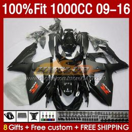 Injection Fairings For SUZUKI GSXR 1000 CC K9 GSXR1000 2009 2010 2011 2012 2013 2014 2015 2016 151No.86 K 9 1000CC GSXR-1000 09 10 11 12 13 14 15 16 OEM Fairing flat black