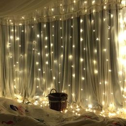 Strings 4.5x3m EU LED Icicle String Lights Xmas Christmas Fairy Outdoor Home For Wedding/Party/Curtain/Garden Decor