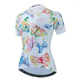 Racing Jackets KEYIYUAN 2022 Cycling Jersey Women Short Sleeve MTB Bike Shirt Summer Bicycle Clothing Blusa Ciclismo Feminina Camisas