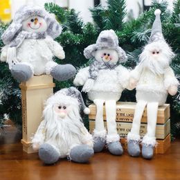 Christmas Decorations Doll Sitting/Long-Legged Santa Claus Gnome Plush Dolls Decor For Home Kids Xmas Gift Ornament 2022 Noel