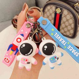 Keychains Creative Cartoon Astronaut Keychain Spaceman Pendant for Woman Bag Children's Book Backpack Keychain Charm Jewellery Wholesale T220909