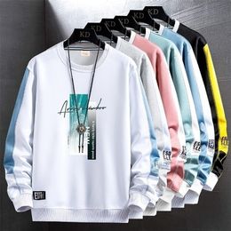 Mens Hoodies Sweatshirts Sweatshirt for Men No Hood Spring and Autumn Hip Hop Sweatshirts Oneck Casual Streetwear Clothes Outer Pullover Tops Men 220912