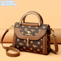 Wholesale brand shoulder bags 8 Colours classic printed messenger bag simple leathers mobile phone coin purse handbag two-story leather fashion handbags 8655#