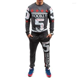 Men's Tracksuits ZOGAA 2022 Spring 3 Colour Men Fashion Slim Casual Set Print Letter Comfortable Cotton Jogging Size XS-XXL