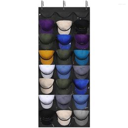 Storage Bags 24 Pockets Hat Rack For Baseball Caps Organizer Hanging Holder Closet Wall