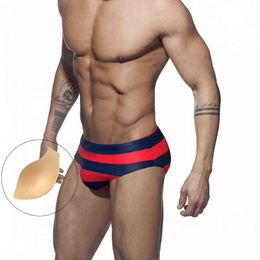 Men's Swimwear Fashion Striped Swimwear Men Swimming Suit Briefs Sexy Pouch Pad Swimsuit Jessborn Men Swimming Shorts Beach Wear J220913