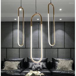 Pendant Lamps Europe Modern Ellipse Loft Led Lights Bedside Lamp Parlor Restaurant Hanging Lighting Italian Designer Luminaire Fixture