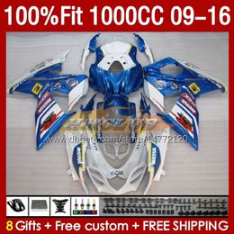 Injection Fairings For SUZUKI GSXR-1000 K9 GSXR 1000 CC 151No.26 GSXR1000 09 10 11 12 13 14 15 16 1000CC 2009 2010 2011 2012 2013 2014 2015 2016 OEM Fairing blue pearl blk