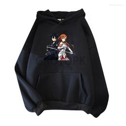 Мужские капюшоны Sword Art Online Fashion Anime Super Dalian Coolie Winter Casual Wear Спортивная рубашка с длинным рукавом мужская и женская теплый