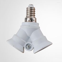 Lamp Holders 2in1 Adjustable E14 TO 2E14 Base Light Bulb Adapter Holder Socket Splitter For LED Lighting Accessories