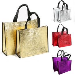 Gift Wrap 10pcs Non Woven Fabric Hand Bag Party Wedding Birthday Set Gift Bag Business Wholesale Package Clothing Shoes Shopping Bags 2023 220913