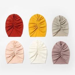 Baby Accessories Newborn Toddler Kid Baby Girl Boy Turban Cotton Beanie Hat Winter Cap Solid Soft Hospital Caps Bulk