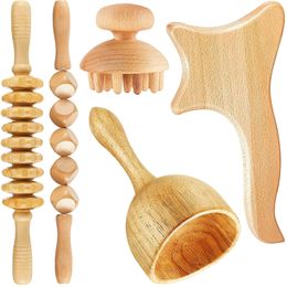 Wood Therapy Massage Set Maderoterapia Massager Roller Anti Cellulite Slimming Gua Sha Massager For Body Back Foot Masajeador