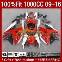 Injection Fairings For SUZUKI GSXR-1000 K9 GSXR 1000 CC 151No.10 GSXR1000 09 10 11 12 13 14 15 16 1000CC 2009 2010 2011 2012 2013 2014 2015 2016 OEM Fairing glossy red blk