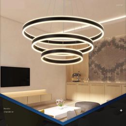 Pendant Lamps Modern 1-3 Pcs Led Ring Lights For Study Room Reading Light Dining Office Luminaire Suspendu Hanging Lamp