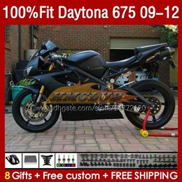 OEM Fairings For Daytona 675 675R 2009-2012 09 12 black matte Bodywork 150No.105 Daytona675 2009 2010 2011 2012 Body Daytona 675 R 09 10 11 12 Injection Mould Fairing