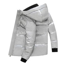 mens Winter Outdoor Leisure fashion sports down jacket white duck windbreak Men Parkas Jackets Collar hat keep warm sequins plus size coat cold protection clothing