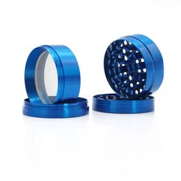 Metal Smoking Herb Grinder 4 Parts Crusher Tobacco Mini Grinders Zinc Alloy Easy to Carry E-cigarette Accessories in 5 Colours