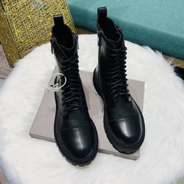 Women Boots Platform Shoes Triple Black Womens Cool Motorcycle Boot Leather Shoe Trainers Sports Sneakers Size 35-40 01