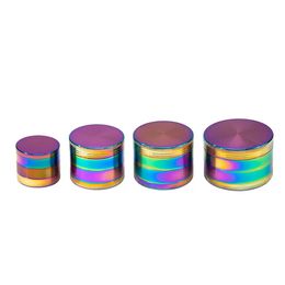 Smoking Tobacco Herb Grinder Rainbow Colorful Sharpstone 40/50/56/63mm Zinc Alloy Metal Crusher Grinders