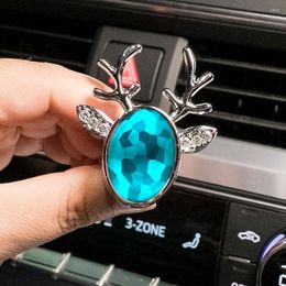 Interior Decorations Cute Deer Auto Air Conditioner Outlet Perfume Clip Freshener Fragrance Car Ornament Bling Assessoires For Girls Woman