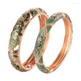 Bangle Cloisonne Double For Women Bracelet On Hand Enamel Jewellery Women's Female Set Mother's Day Gift Wife