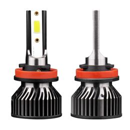 F2 2PCS 80W 20000LM F2 H4 H7 H8 H11 Car LED Headlights Bulb Fog Head Light 9005 9006 H1 Car LED Headlamp Kit