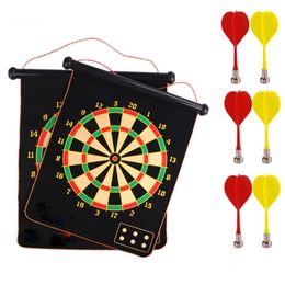 Darts Magnetic Board Suit Double Sided Flocking boards Plate of Safety Game Toy 220913
