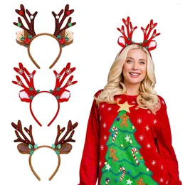 Bandanas ABOOFAN 3pcs Reindeer Antlers Headbands Christmas Hair Hoops Xmas Party Decorations Holiday Accessories