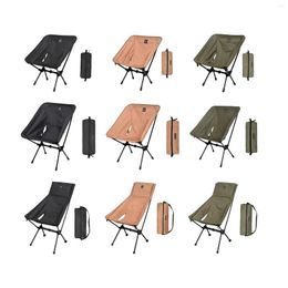 Camp Furniture Aluminium Alloy Frame Outdoor Camping Armchair Supplies Stool Lightweight Foldable Moon Chair For Backpacking Hiking