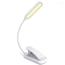 Table Lamps Reading Lamp Book Clamp LED 360° Flexible USB Rechargeable Light For Night Office